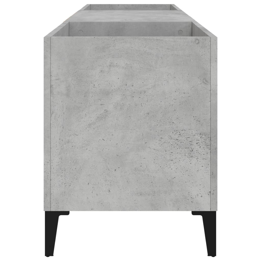 Mobile Porta Dischi Grigio Cemento 121x38x48 Legno Multistrato - homemem39