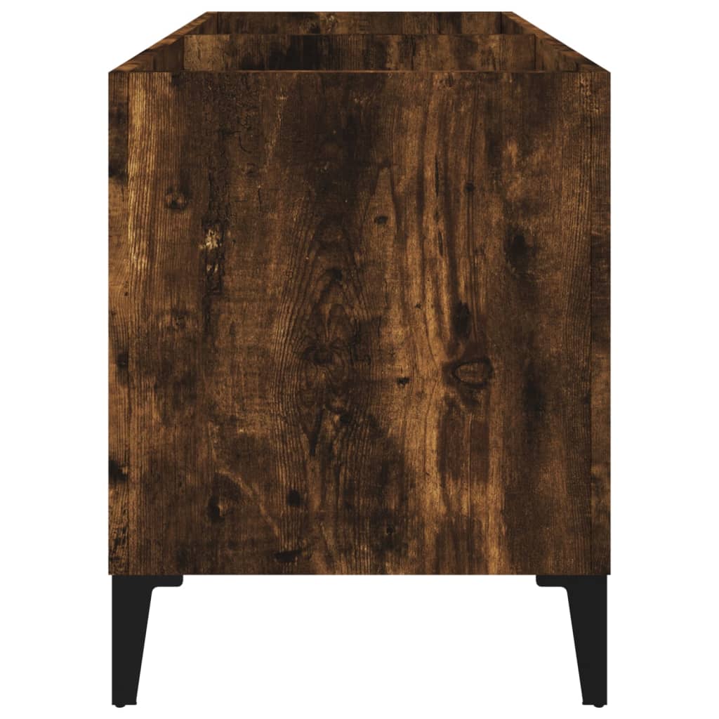 Mobile Porta Dischi Rovere Fumo 74,5x38x48 cm Legno Multistrato - homemem39