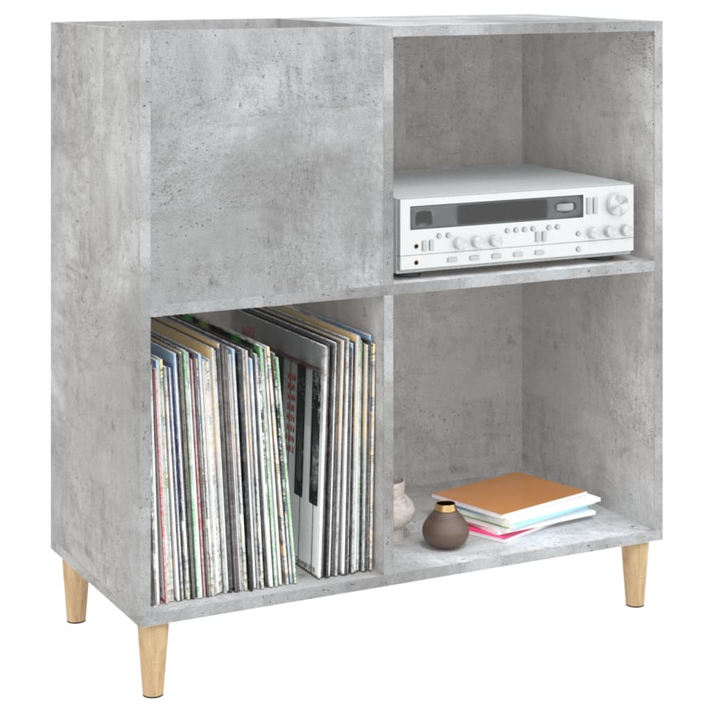 Mobile Porta Dischi Grigio Cemento 84,5x38x89 Legno Multistrato - homemem39