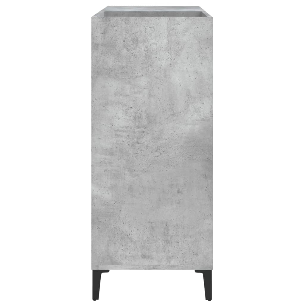 Mobile Porta Dischi Grigio Cemento 84,5x38x89 Legno Multistrato - homemem39