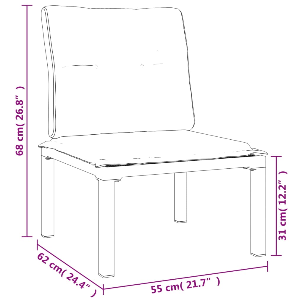 Set Salotto da Giardino 3 pz Nero e Grigio in Polyrattan - homemem39