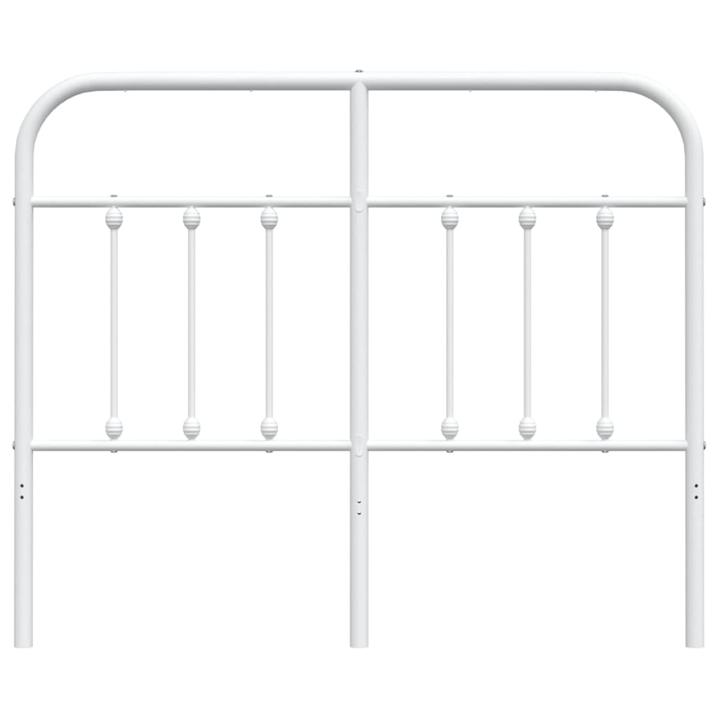 Testiera in Metallo Bianco 120 cm - homemem39