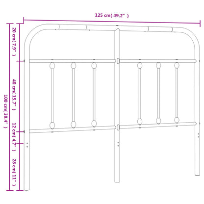 Testiera in Metallo Bianco 120 cm - homemem39