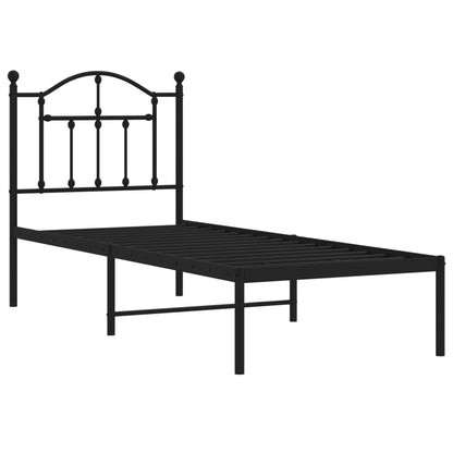 Giroletto con Testiera in Metallo Nero 75x190 cm - homemem39