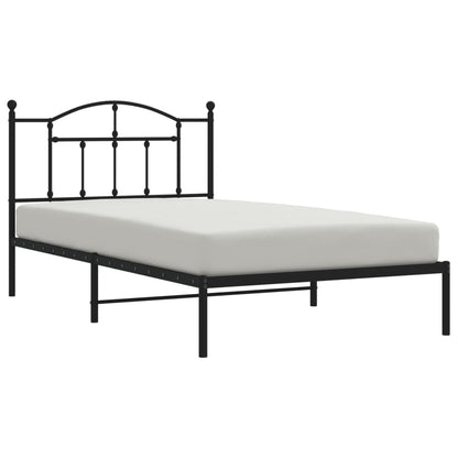 Giroletto con Testiera in Metallo Nero 107x203 cm - homemem39