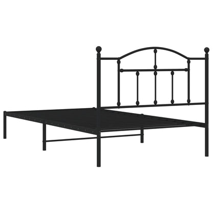 Giroletto con Testiera in Metallo Nero 107x203 cm - homemem39