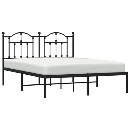 Giroletto con Testiera in Metallo Nero 135x190 cm - homemem39