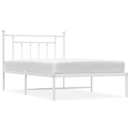 Giroletto con Testiera Metallo Bianco 107x203 cm - homemem39