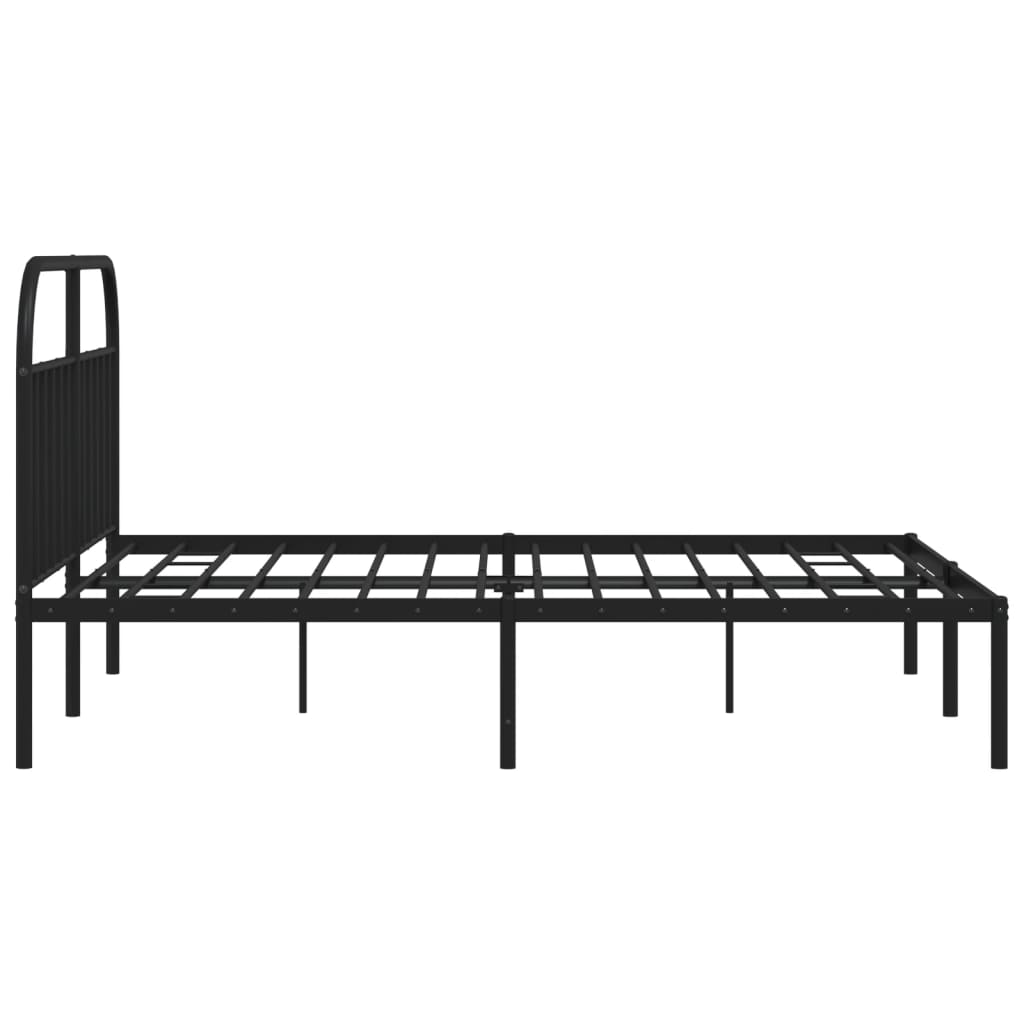 Giroletto con Testiera in Metallo Nero 183x213 cm - homemem39