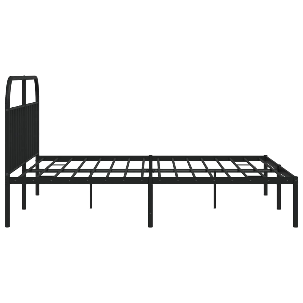 Giroletto con Testiera in Metallo Nero 193x203 cm - homemem39