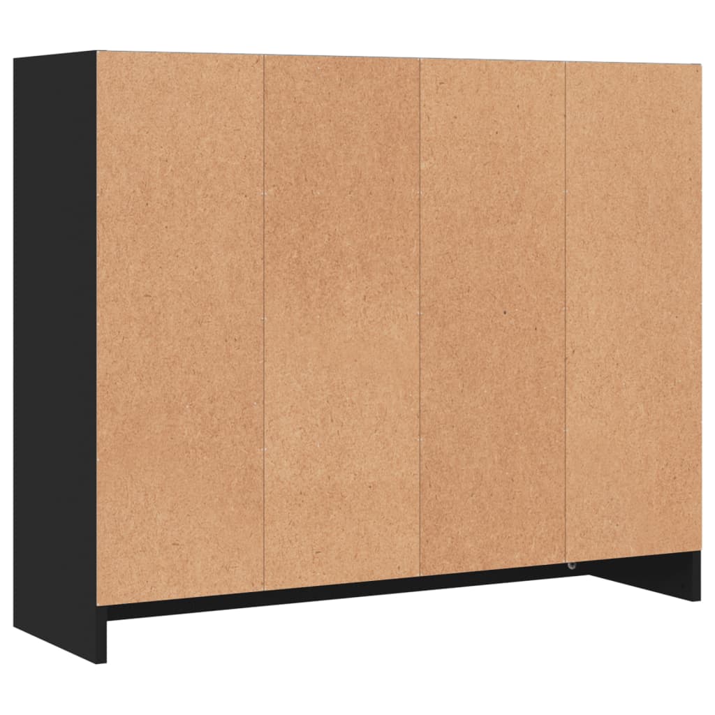 Credenza Nera 91x28x75 cm in Legno Multistrato - homemem39