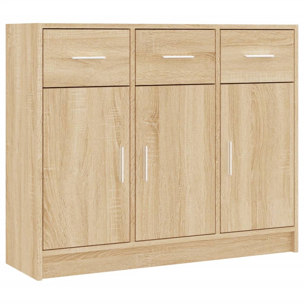 Credenza Rovere Sonoma 91x28x75 cm in Legno Multistrato - homemem39