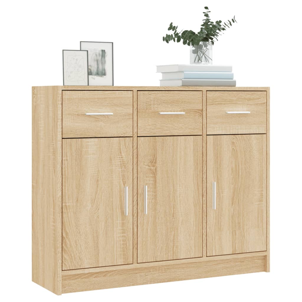 Credenza Rovere Sonoma 91x28x75 cm in Legno Multistrato - homemem39