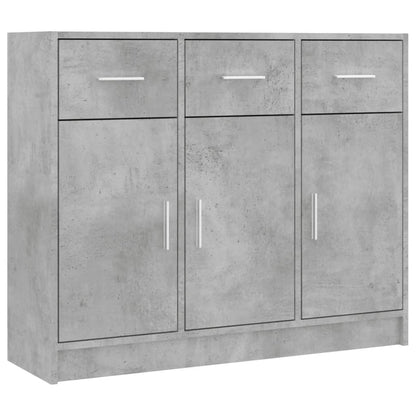 Credenza Grigio Cemento 91x28x75 cm in Legno Multistrato - homemem39