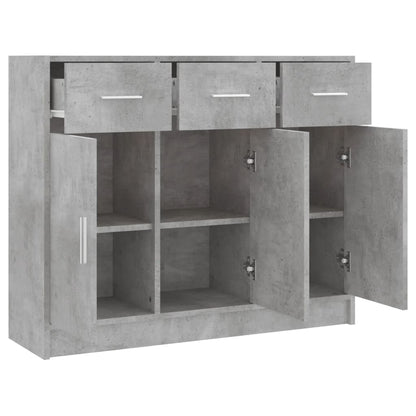 Credenza Grigio Cemento 91x28x75 cm in Legno Multistrato - homemem39