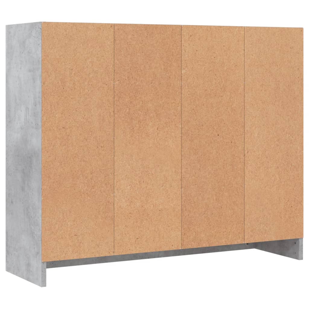 Credenza Grigio Cemento 91x28x75 cm in Legno Multistrato - homemem39