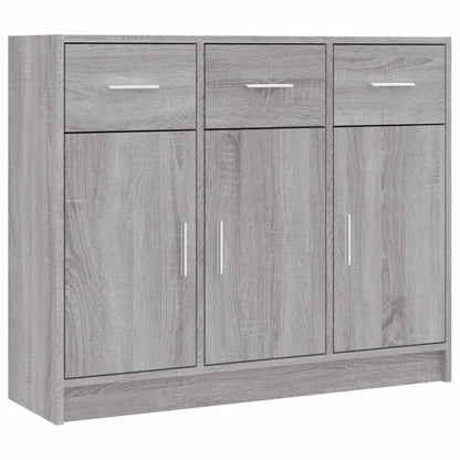 Credenza Grigio Sonoma 91x28x75 cm in Legno Multistrato - homemem39