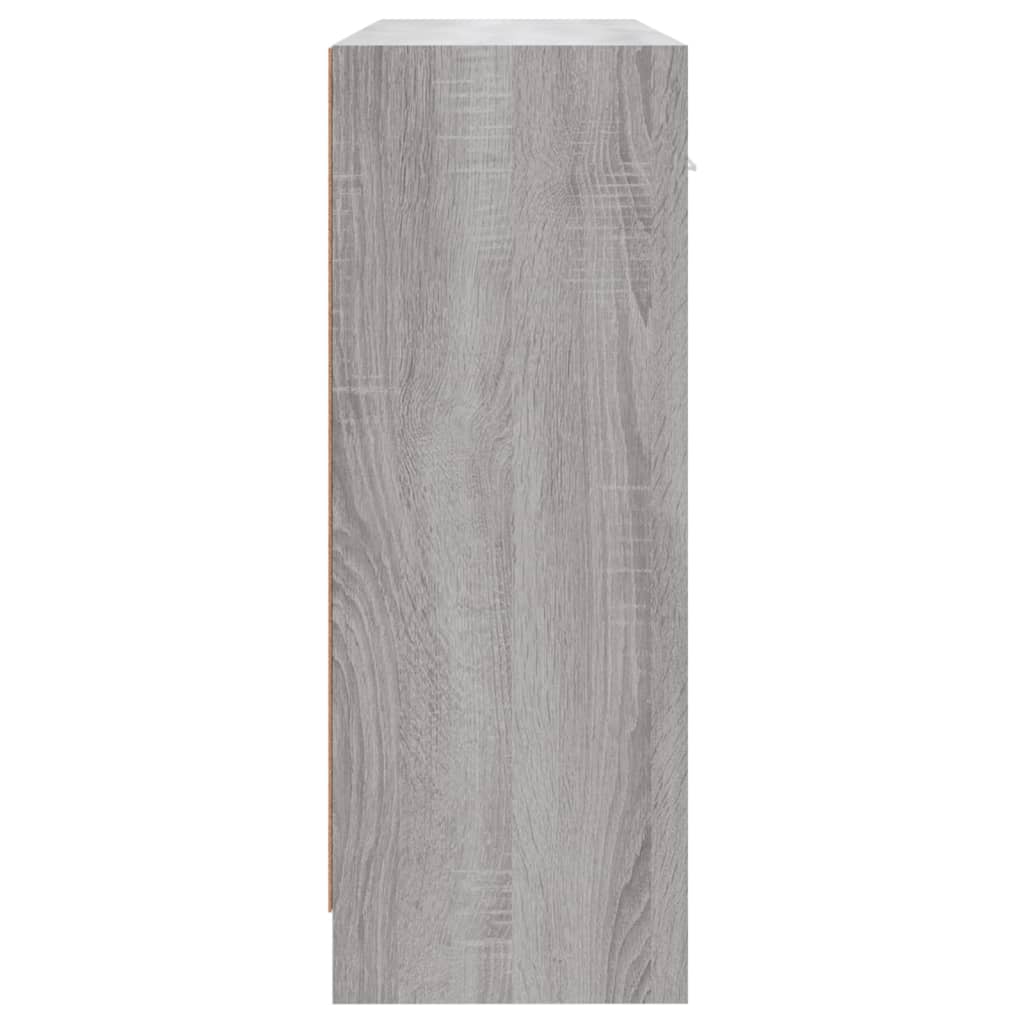 Credenza Grigio Sonoma 91x28x75 cm in Legno Multistrato - homemem39