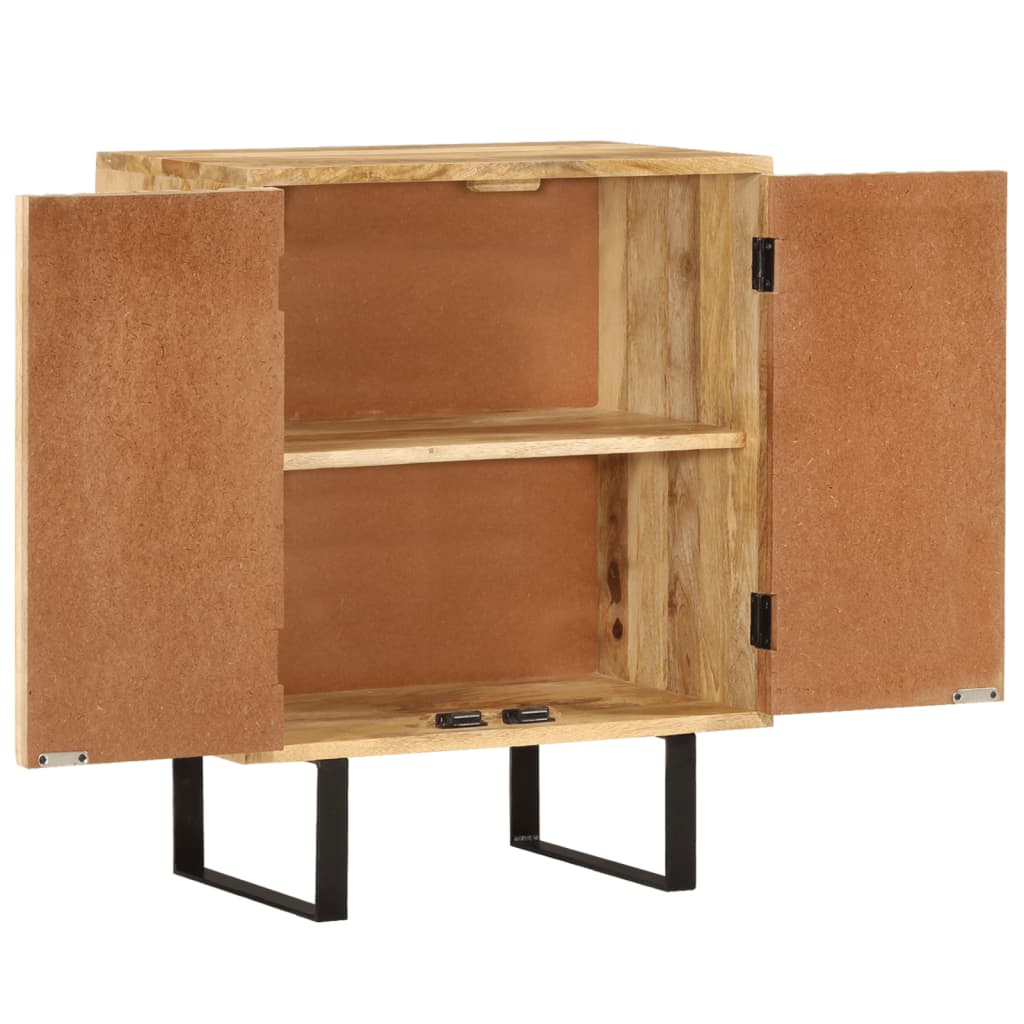 Credenza con 2 Ante 55x35x70 cm in Legno Massello di Mango - homemem39