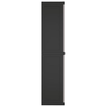 Armadio da Esterno Grigio e Nero 65x37x165 cm in PP - homemem39