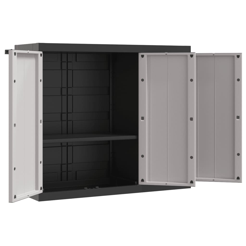 Armadio da Esterno Grigio e Nero 97x37x85 cm in PP - homemem39