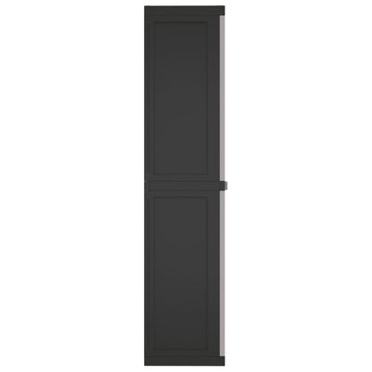 Armadio da Esterno Grigio e Nero 97x37x165 cm in PP - homemem39