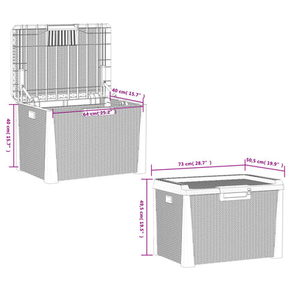 Baule da Giardino Antracite 125 L in PP - homemem39