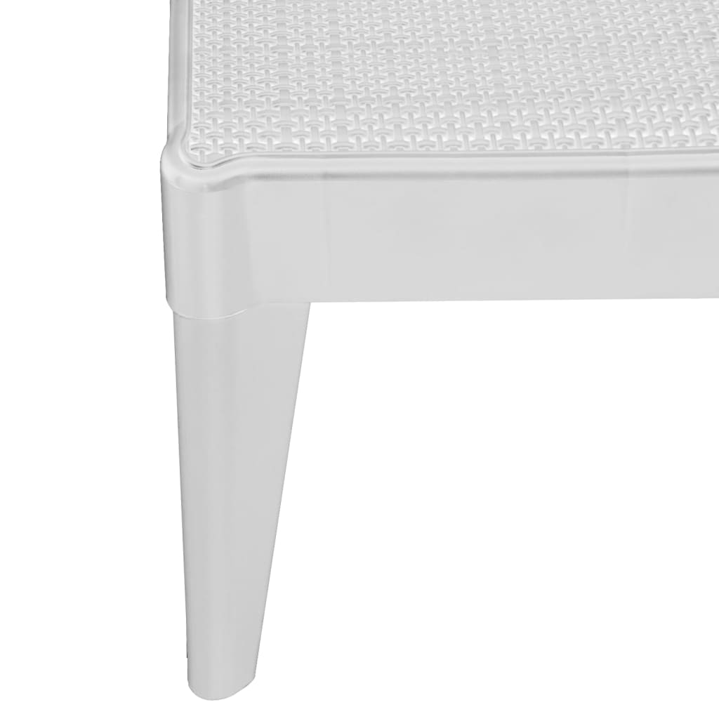 Lettino Bianco 186x60x29 cm in PP - homemem39