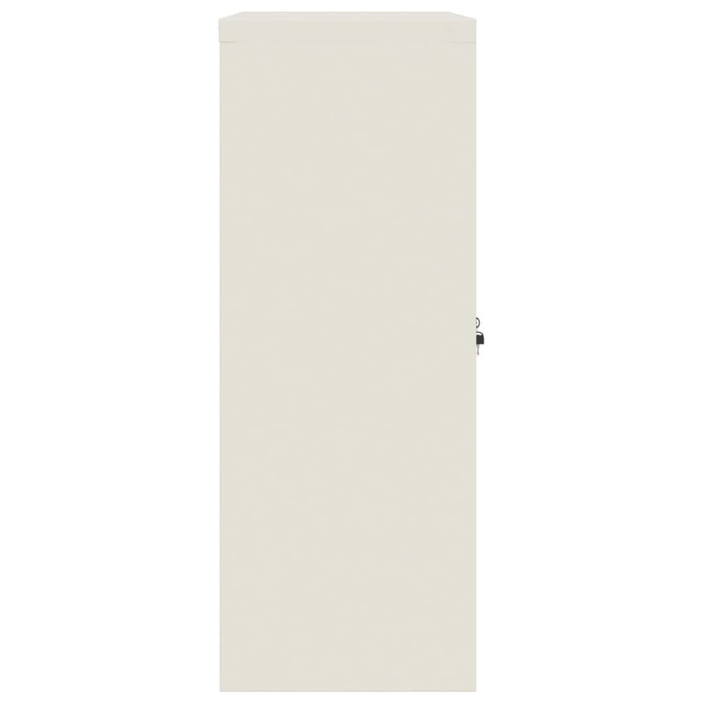 Armadio Classificatore Bianco 90x40x105 cm in Acciaio - homemem39
