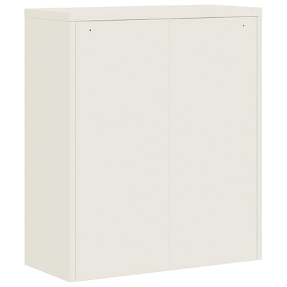 Armadio Classificatore Bianco 90x40x105 cm in Acciaio - homemem39