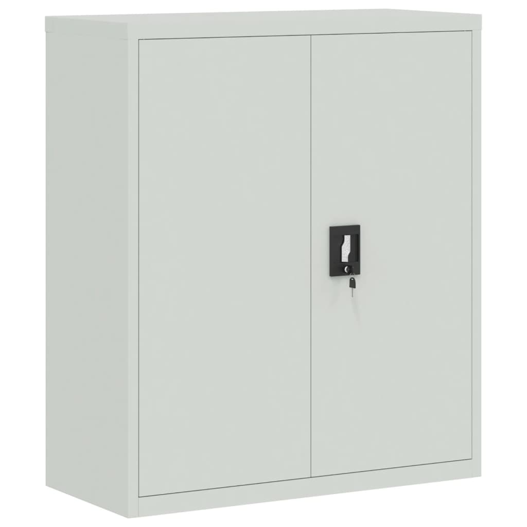 Armadio Classificatore Grigio Chiaro 90x40x105 cm in Acciaio - homemem39