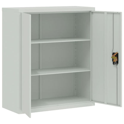 Armadio Classificatore Grigio Chiaro 90x40x105 cm in Acciaio - homemem39