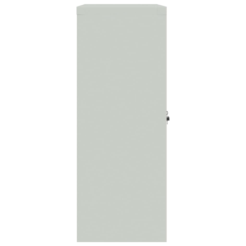 Armadio Classificatore Grigio Chiaro 90x40x105 cm in Acciaio - homemem39