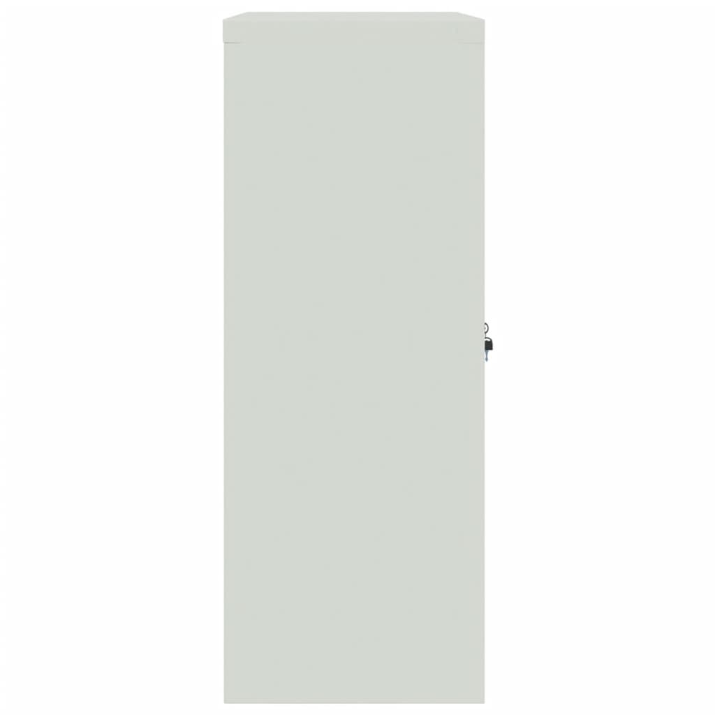 Armadio Classificatore Grigio Chiaro e Blu 90x40x105 cm Acciaio - homemem39