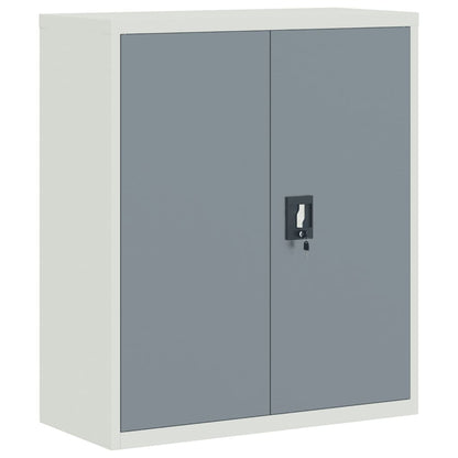 Schedario Grigio Chiaro e Grigio Scuro 90x40x105 cm in Acciaio - homemem39