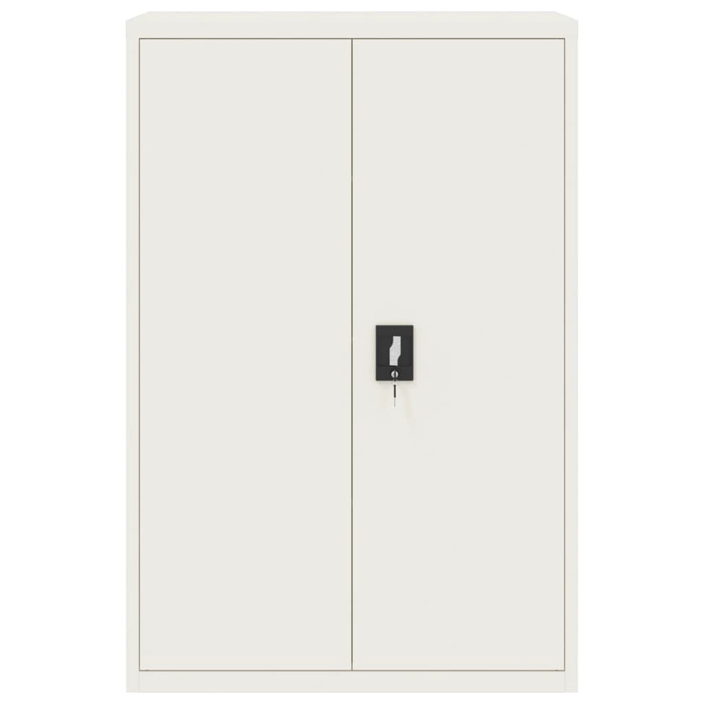 Armadio Classificatore Bianco 90x40x140 cm in Acciaio - homemem39