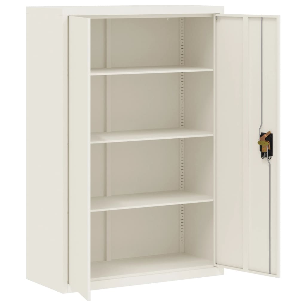 Armadio Classificatore Bianco 90x40x140 cm in Acciaio - homemem39