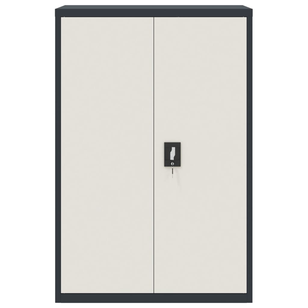 Armadio Classificatore Antracite e Bianco 90x40x140 cm Acciaio - homemem39