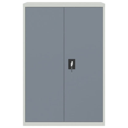 Schedario Grigio Chiaro e Grigio Scuro 90x40x140 cm in Acciaio - homemem39