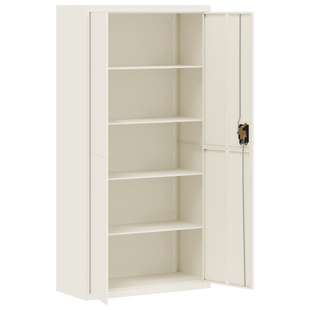 Armadio Classificatore Bianco 90x40x180 cm in Acciaio - homemem39