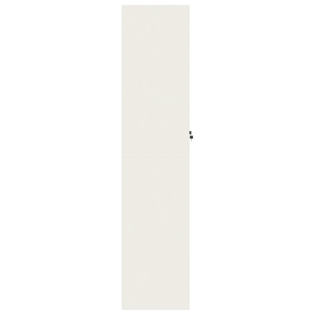 Armadio Classificatore Bianco 90x40x180 cm in Acciaio - homemem39
