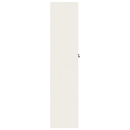 Armadio Classificatore Bianco 90x40x180 cm in Acciaio - homemem39