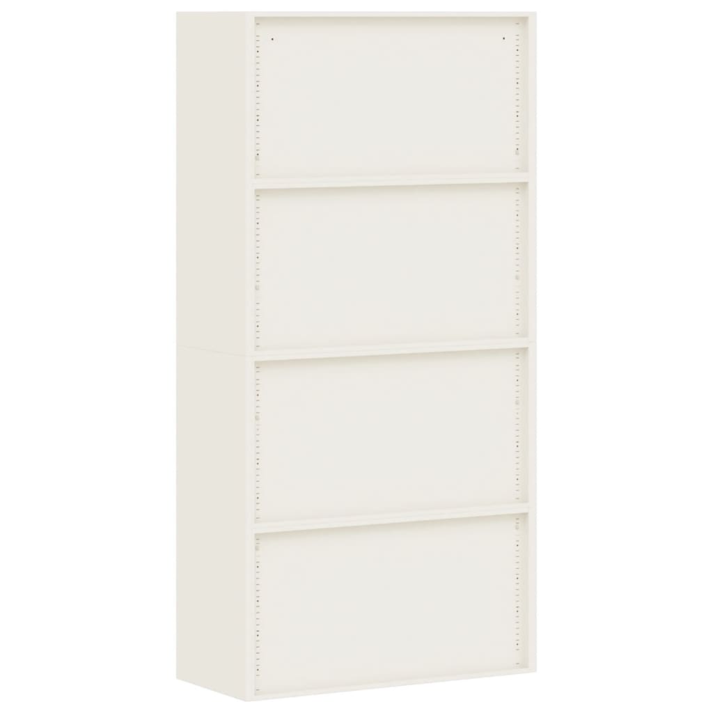 Armadio Classificatore Bianco 90x40x180 cm in Acciaio - homemem39