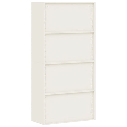 Armadio Classificatore Bianco 90x40x180 cm in Acciaio - homemem39