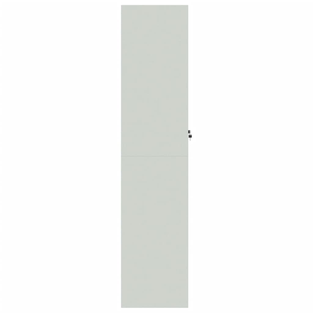 Armadio Classificatore Grigio Chiaro 90x40x180 cm in Acciaio - homemem39