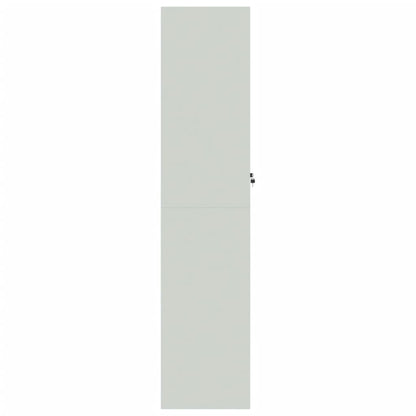 Armadio Classificatore Grigio Chiaro 90x40x180 cm in Acciaio - homemem39