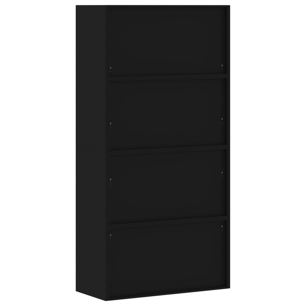 Armadio Classificatore Nero 90x40x180 cm in Acciaio - homemem39