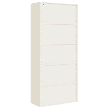 Armadio Classificatore Bianco 90x40x200 cm in Acciaio - homemem39