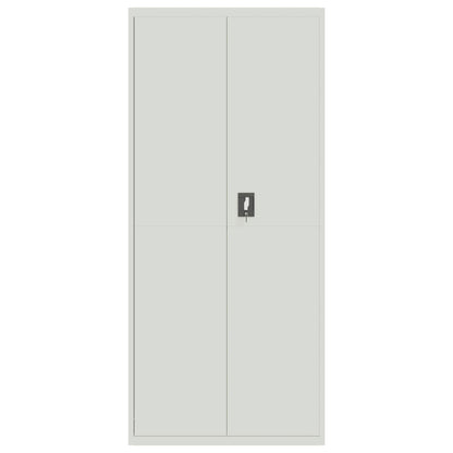 Armadio Classificatore Grigio Chiaro 90x40x200 cm in Acciaio - homemem39