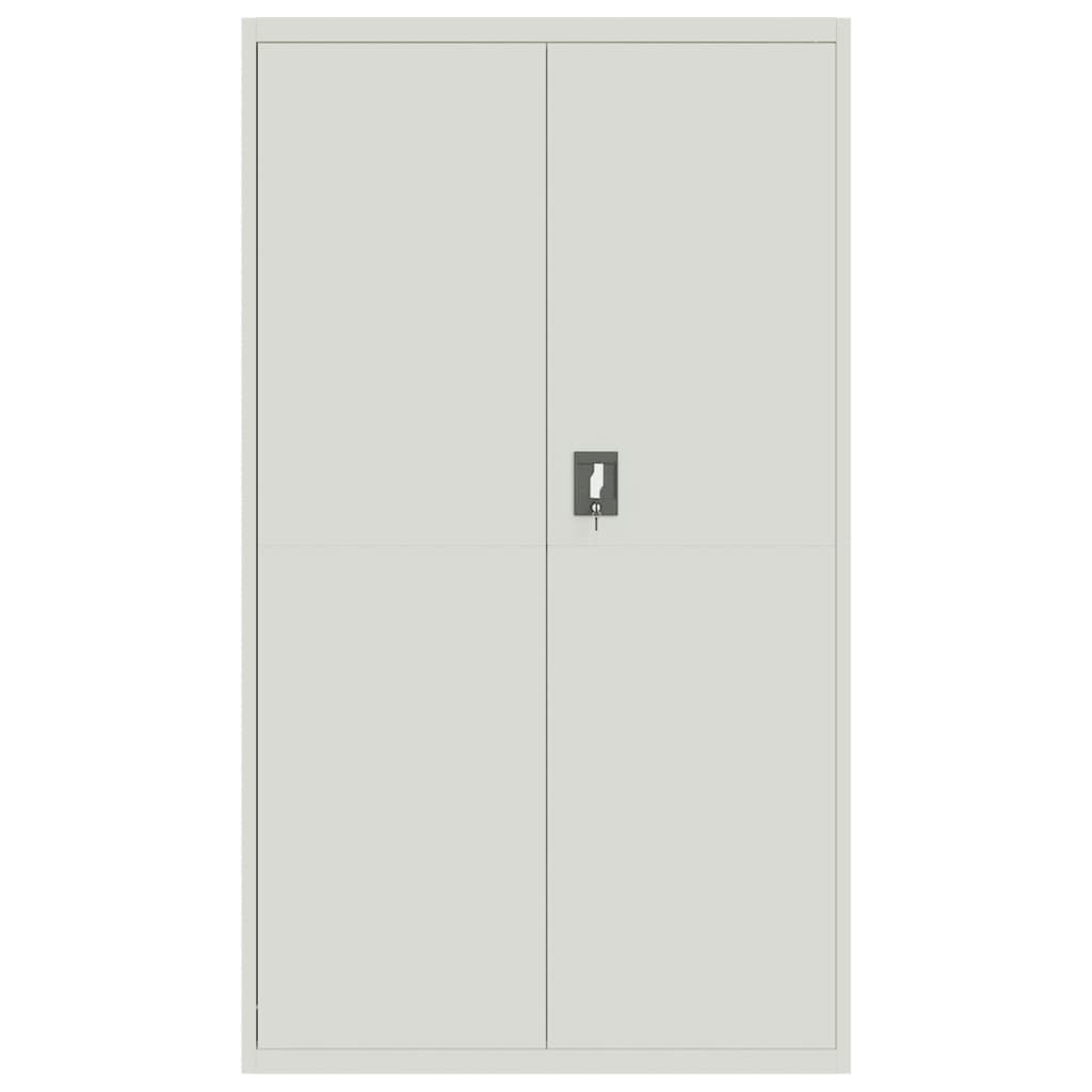 Armadio Classificatore Grigio Chiaro 105x40x180 cm in Acciaio - homemem39